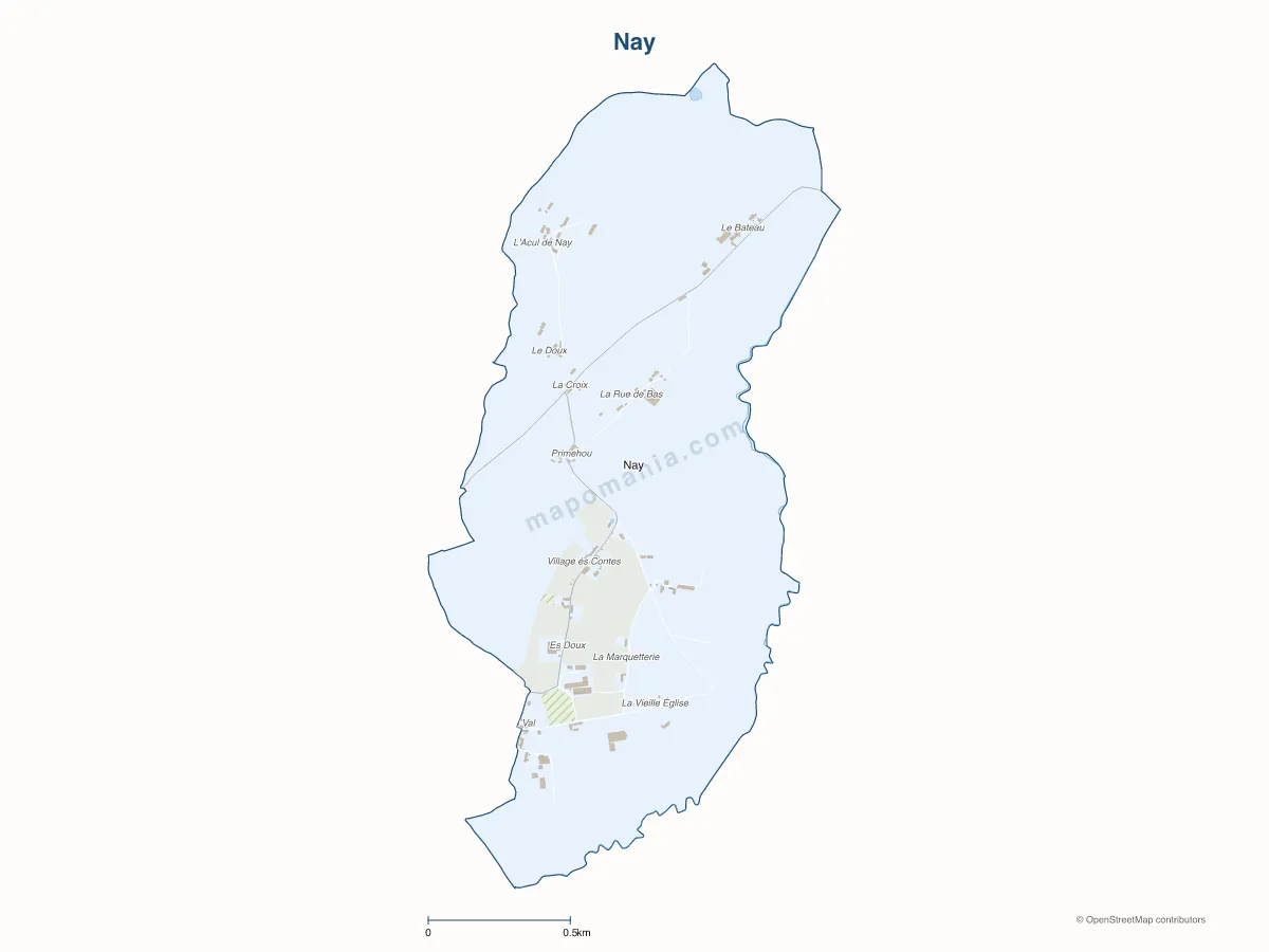 Carte de Nay à personnaliser
