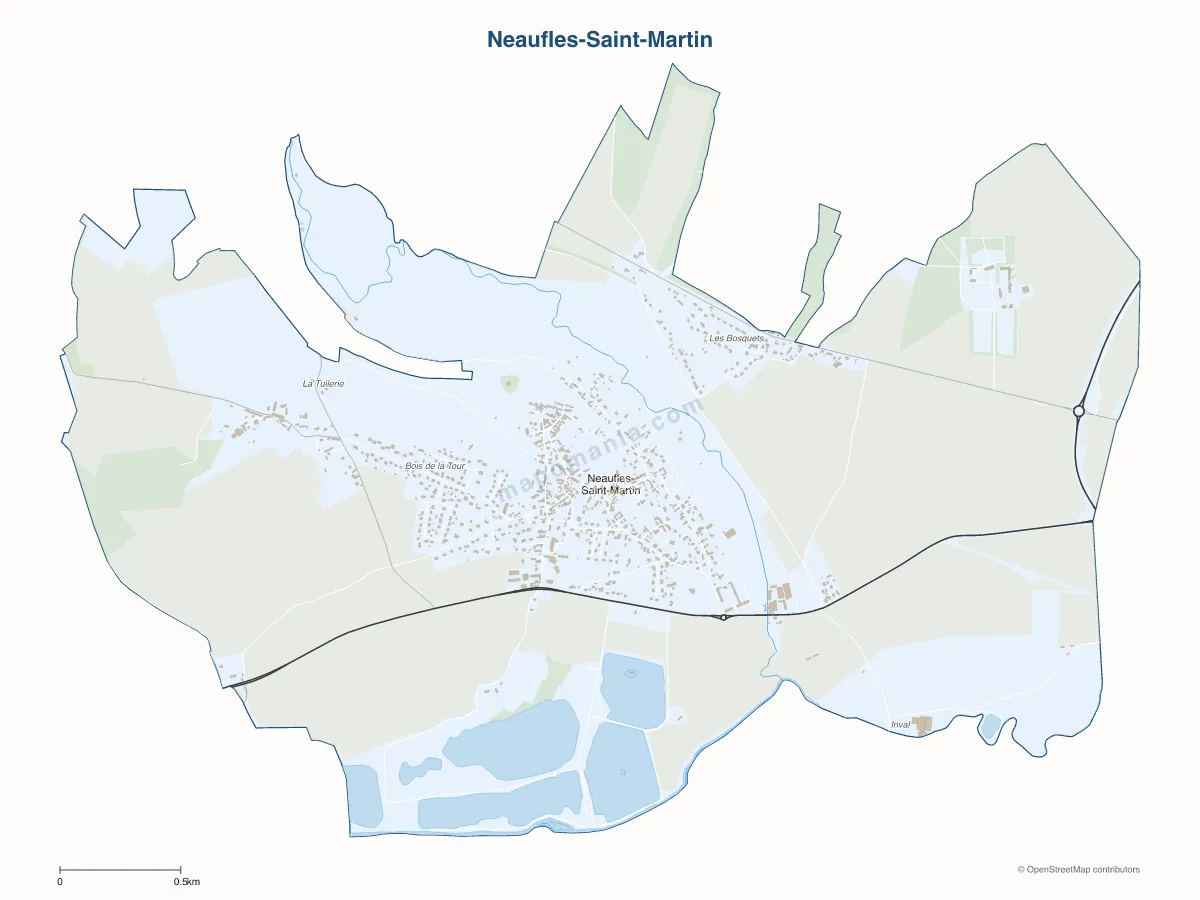Carte de Neaufles-Saint-Martin à personnaliser