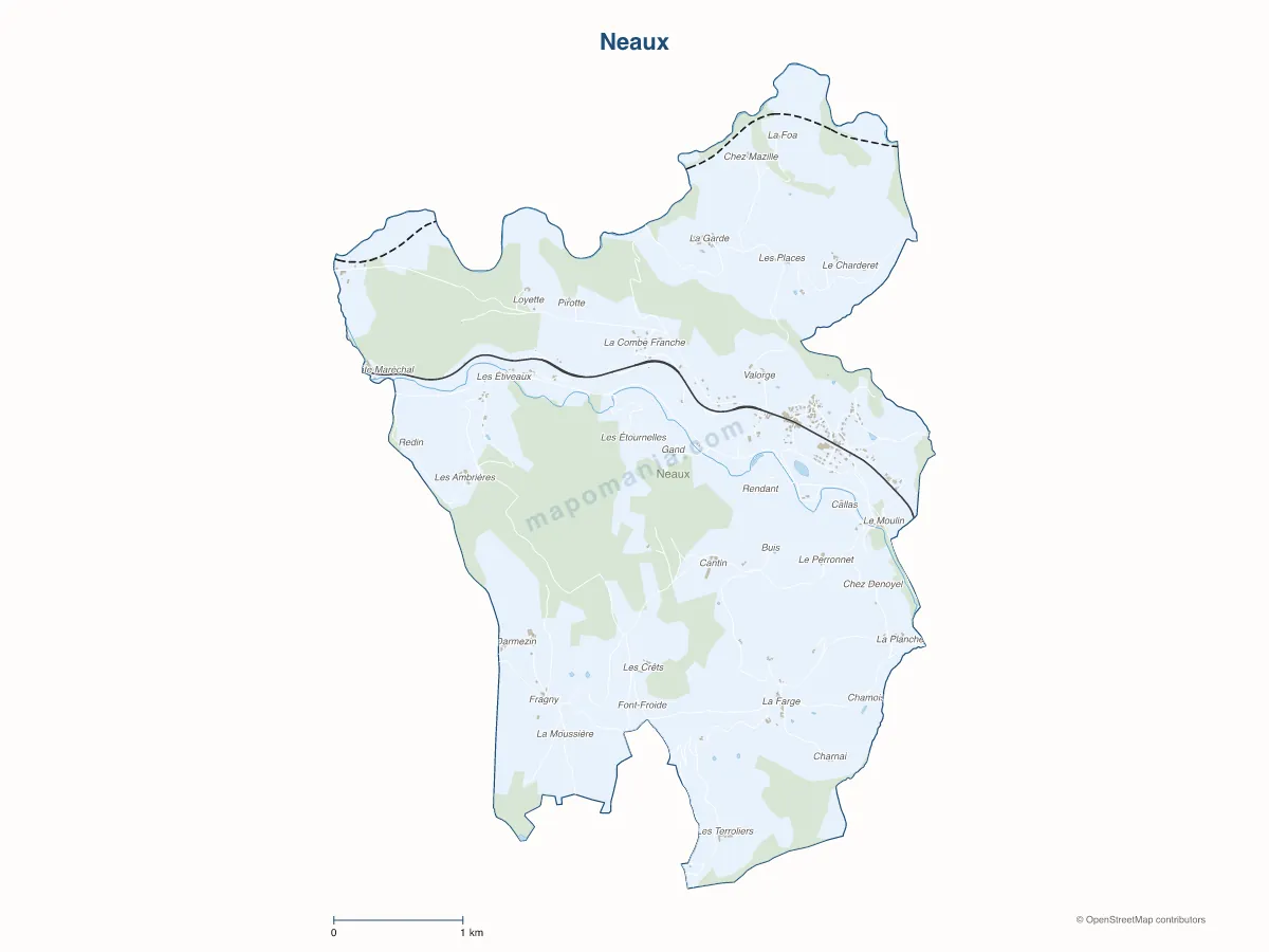 Carte de Neaux à personnaliser
