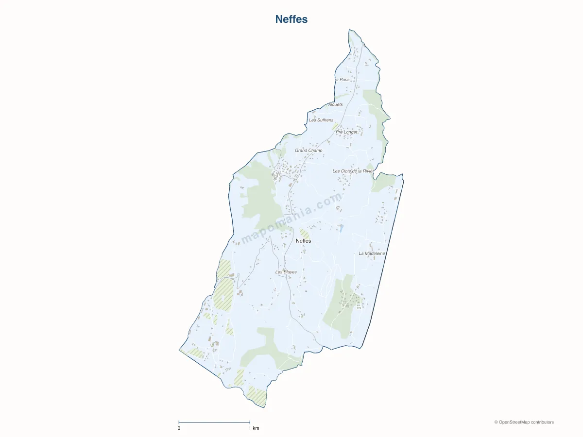 Carte de Neffes à personnaliser