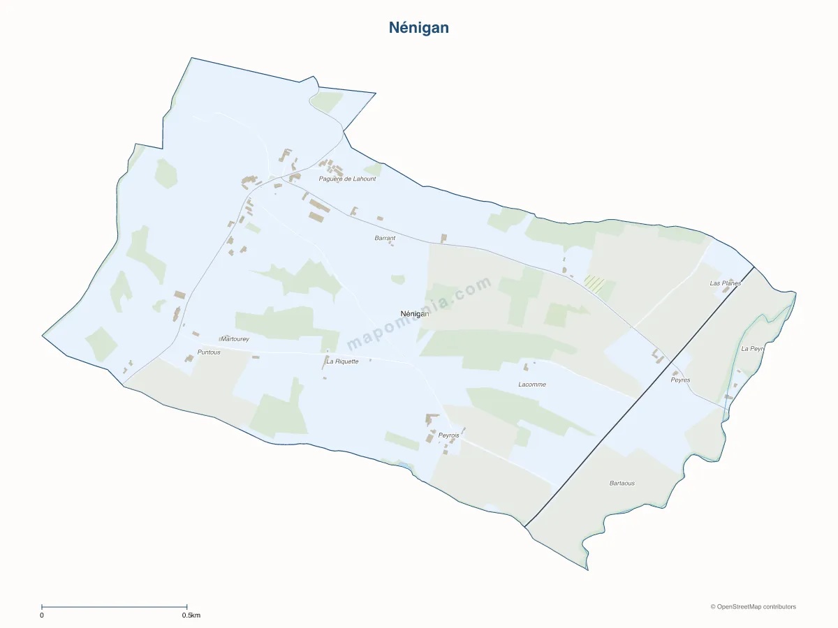Carte de Nénigan à personnaliser