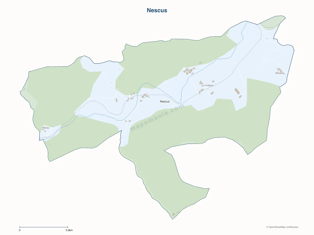 Carte de Nescus à personnaliser