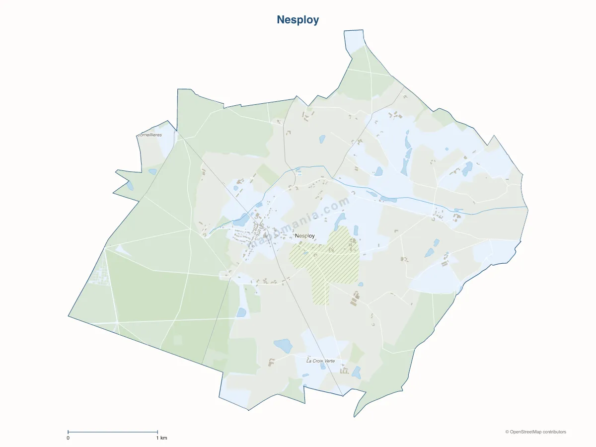 Carte de Nesploy à personnaliser
