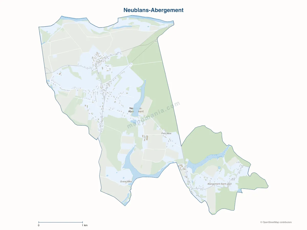 Carte de Neublans-Abergement à personnaliser