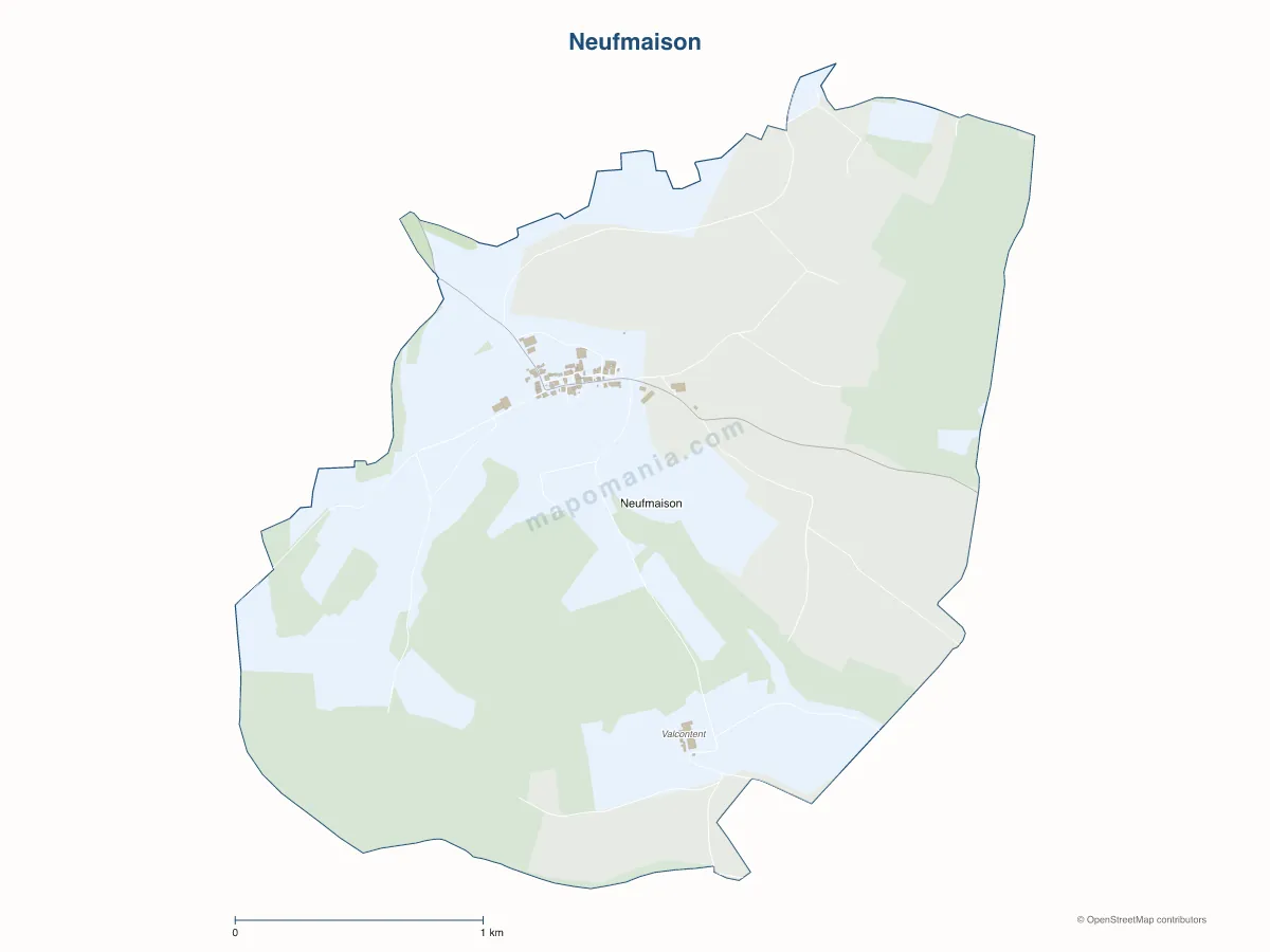 Carte de Neufmaison à personnaliser