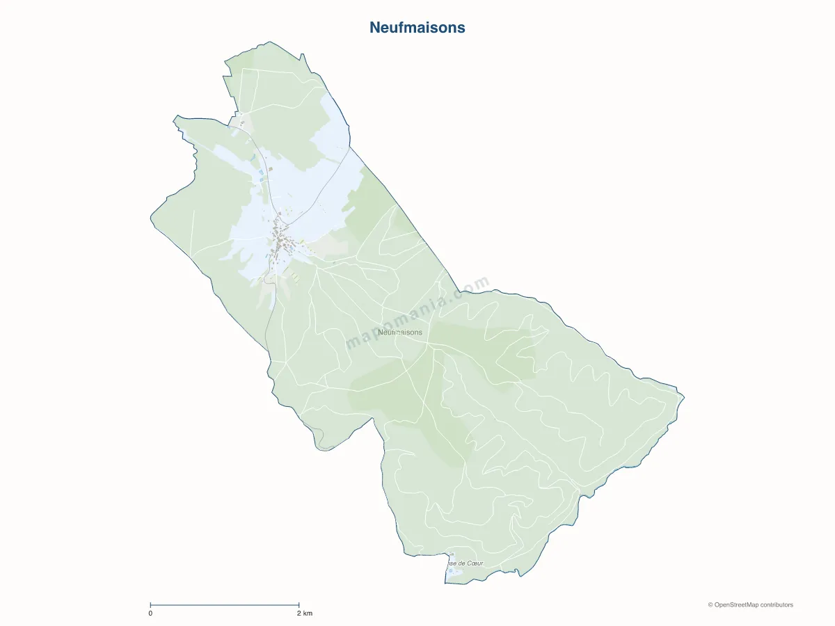 Carte de Neufmaisons à personnaliser
