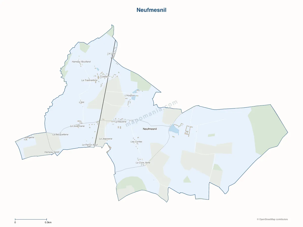 Carte de Neufmesnil à personnaliser