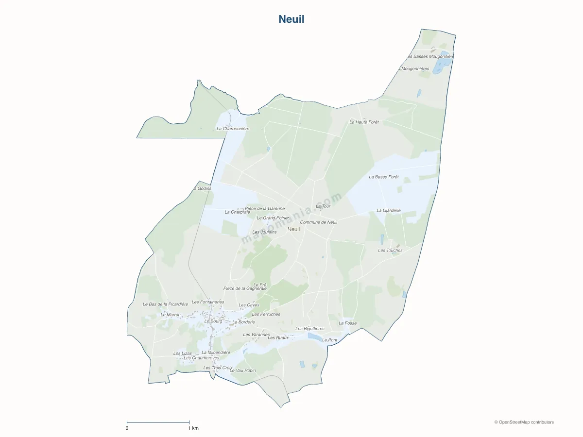 Carte de Neuil à personnaliser