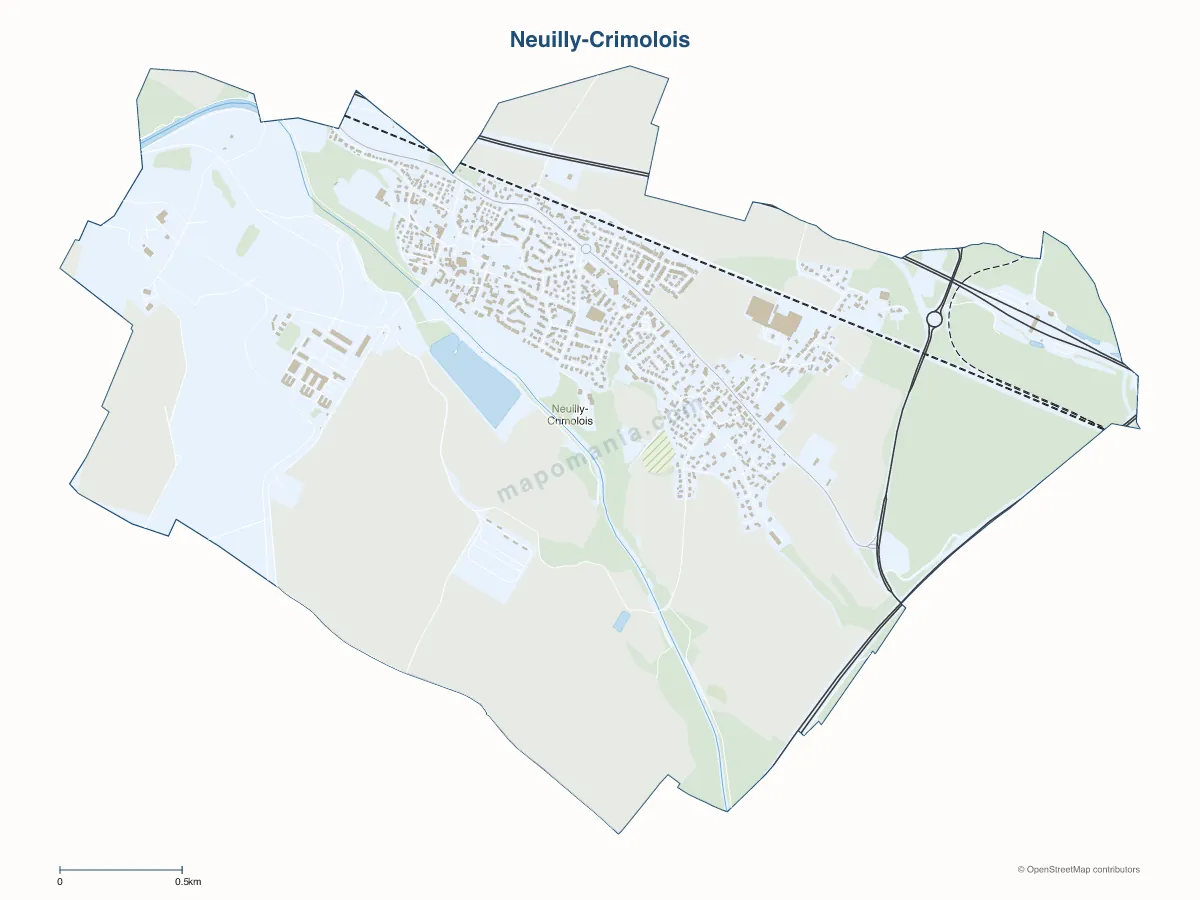 Carte de Neuilly-Crimolois à personnaliser