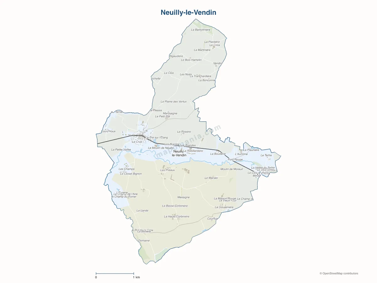 Carte de Neuilly-le-Vendin à personnaliser