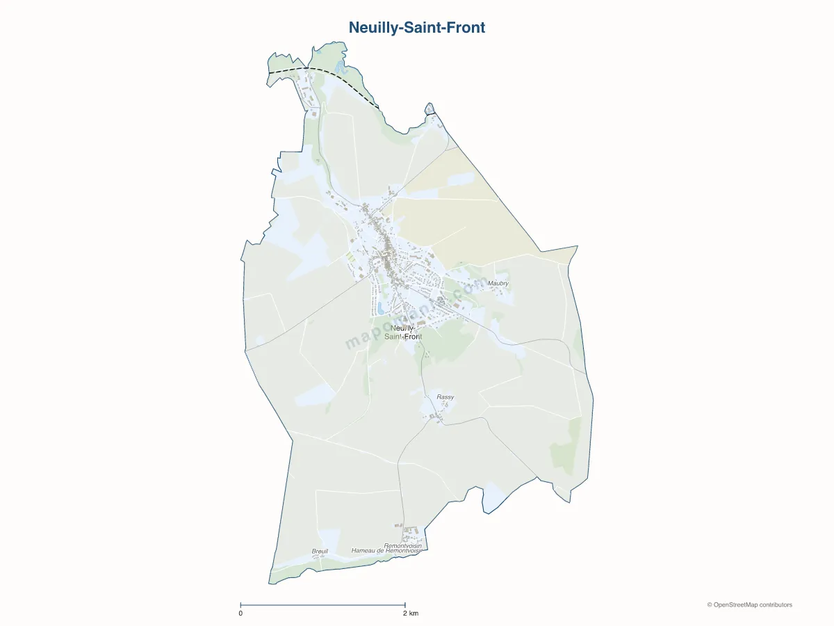 Carte de Neuilly-Saint-Front à personnaliser