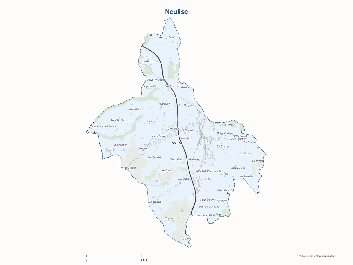 Carte de Neulise à personnaliser