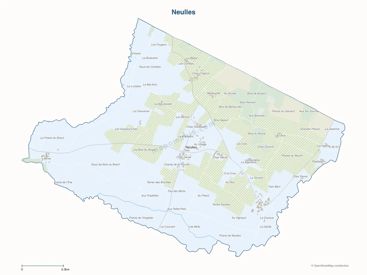 Carte de Neulles à personnaliser