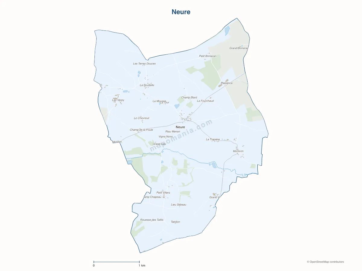 Carte de Neure à personnaliser