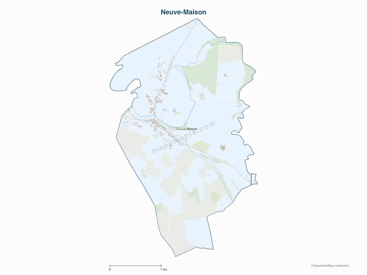 Carte de Neuve-Maison à personnaliser