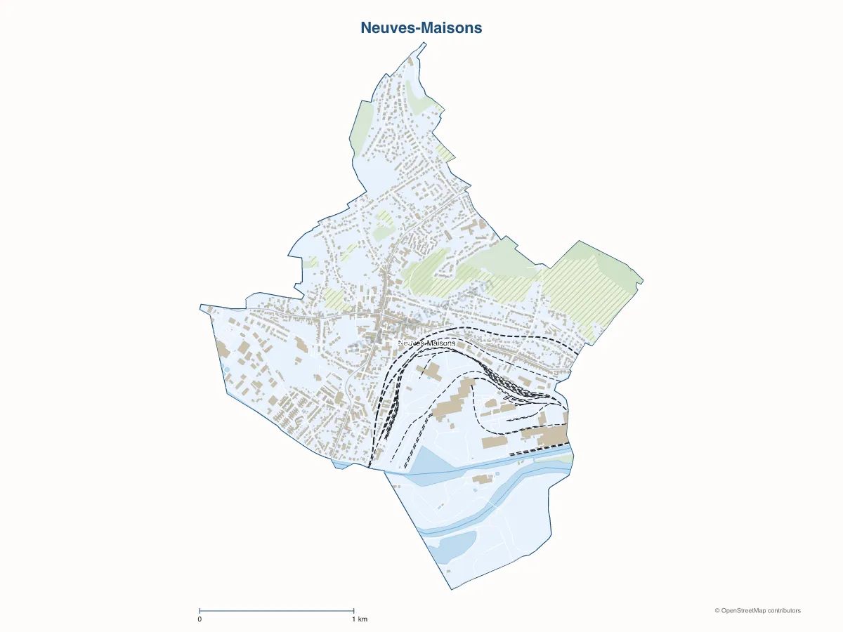 Carte de Neuves-Maisons à personnaliser