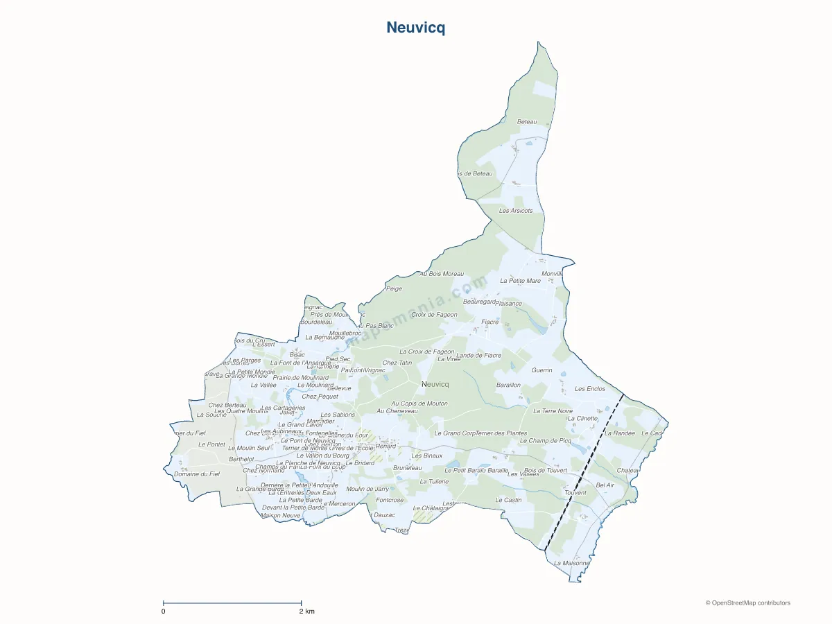 Carte de Neuvicq à personnaliser