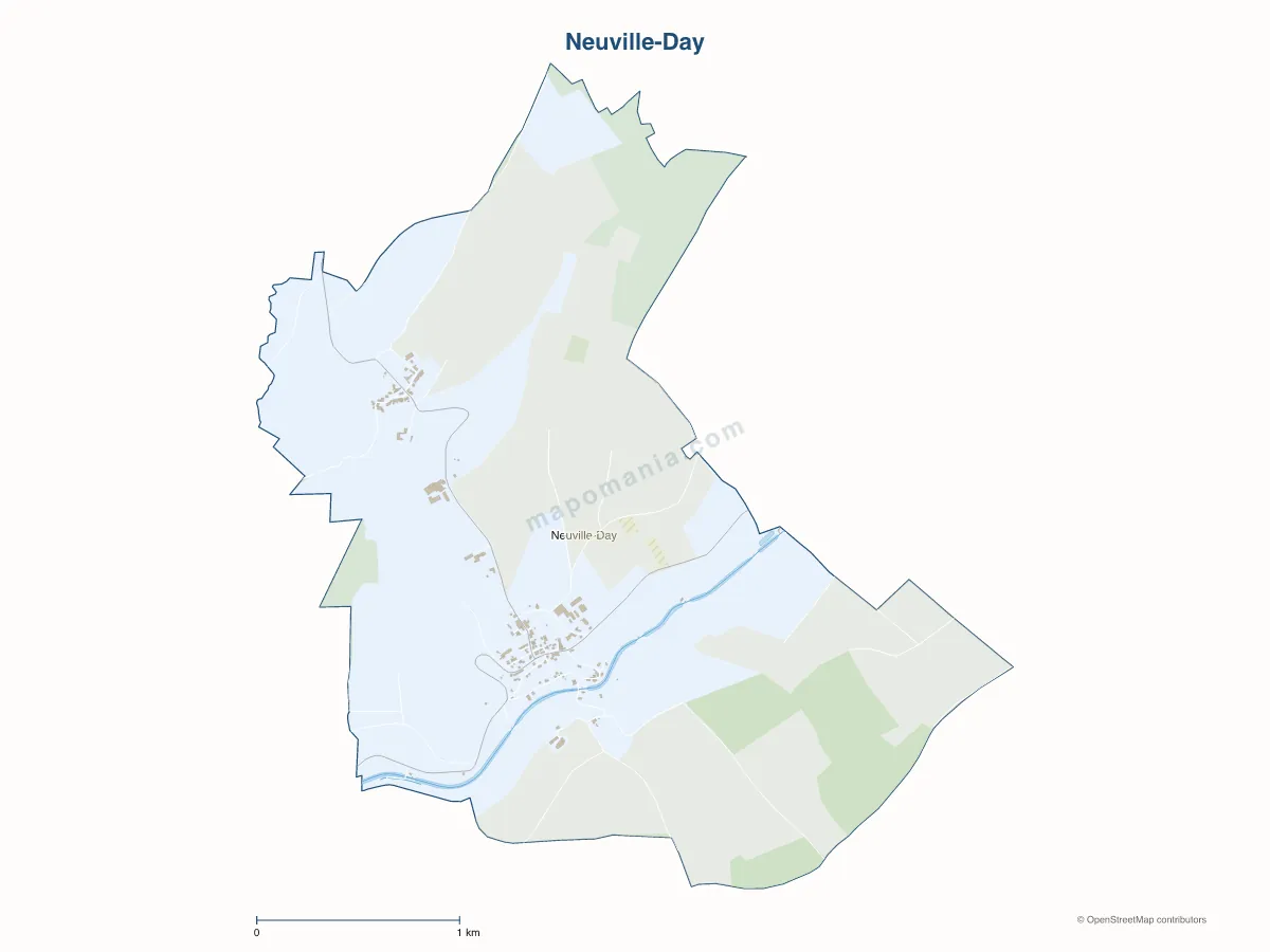Carte de Neuville-Day à personnaliser