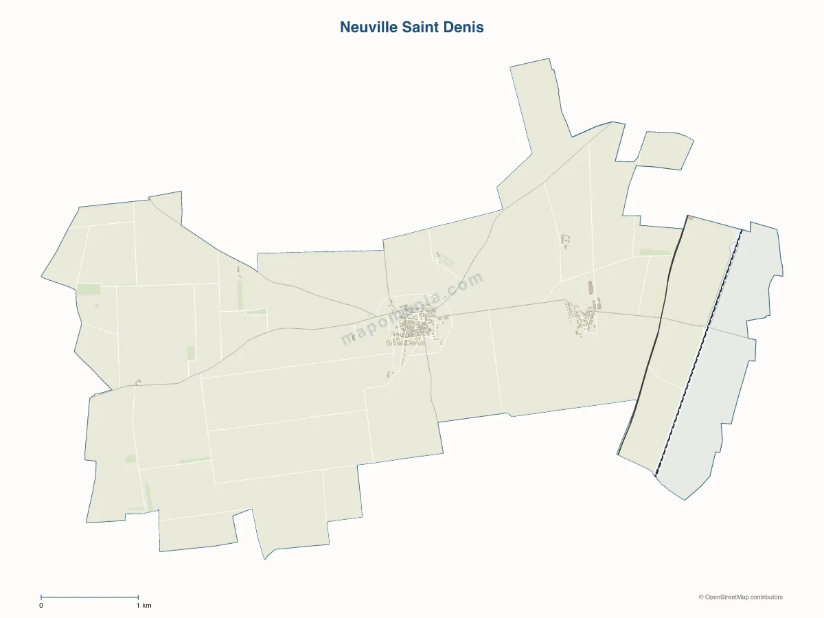 Carte de Neuville Saint Denis à personnaliser