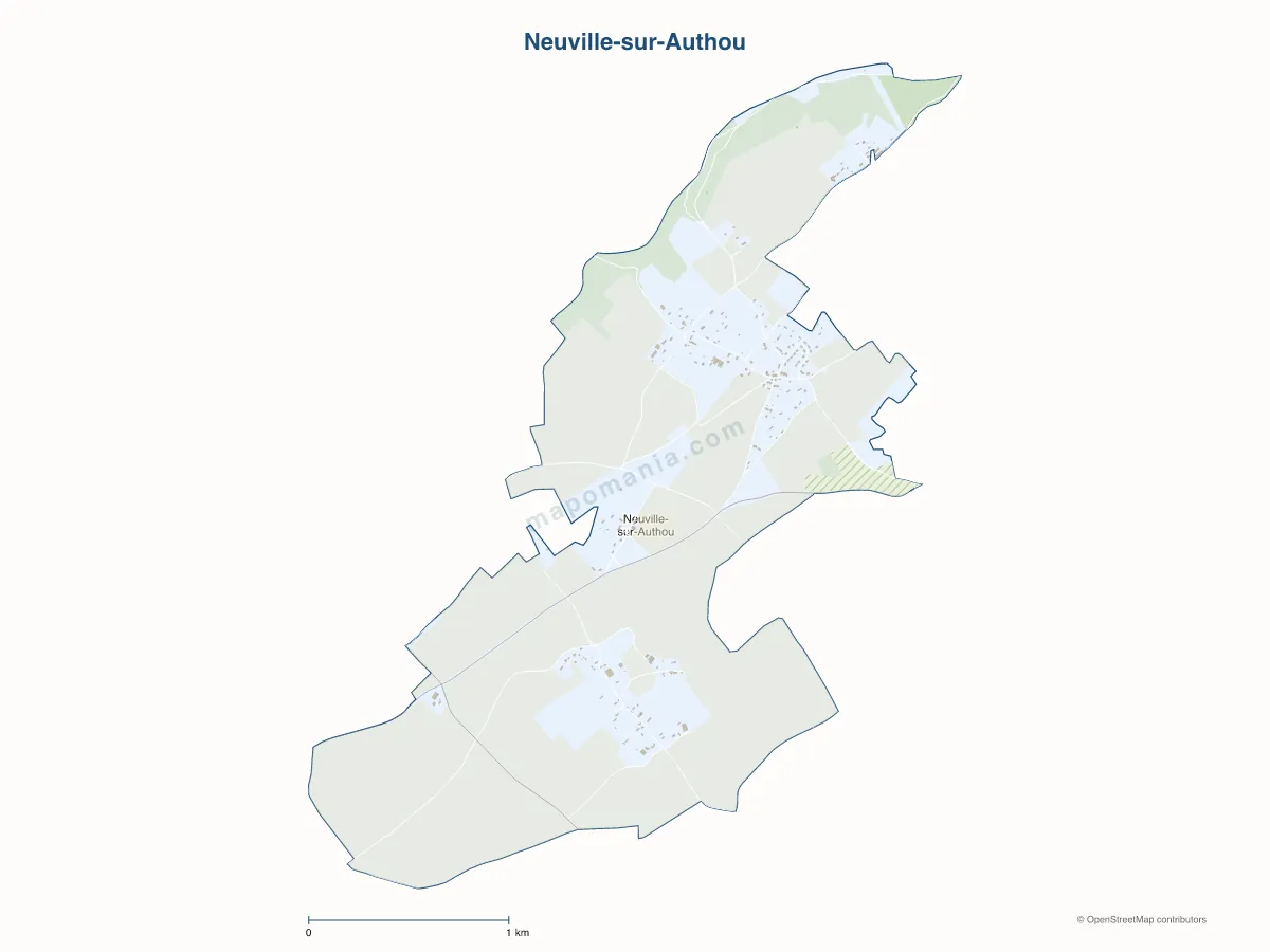 Carte de Neuville-sur-Authou à personnaliser