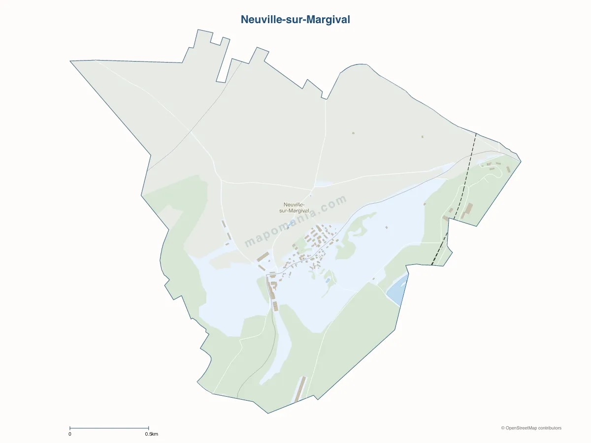 Carte de Neuville-sur-Margival à personnaliser