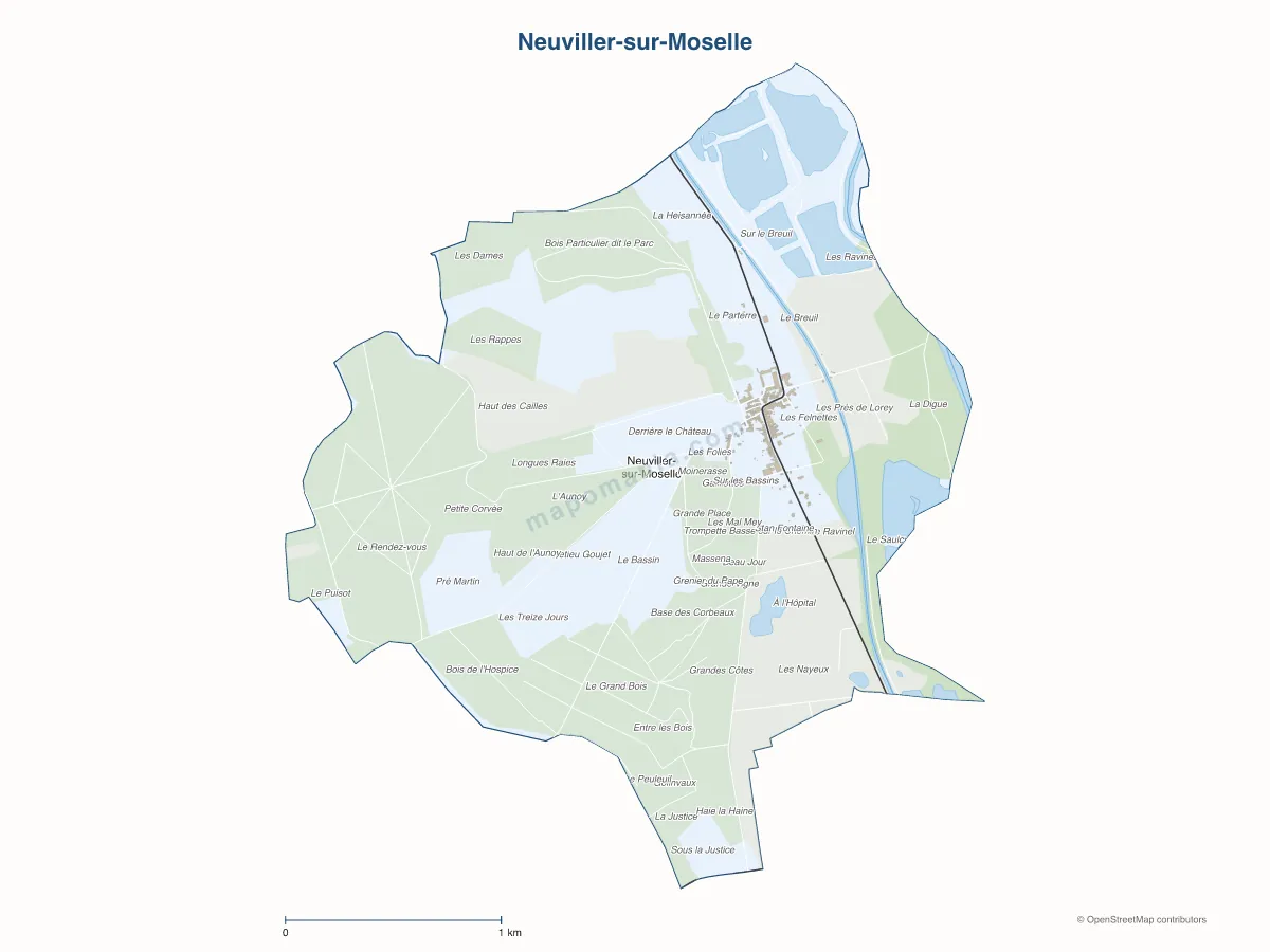 Carte de Neuviller-sur-Moselle à personnaliser
