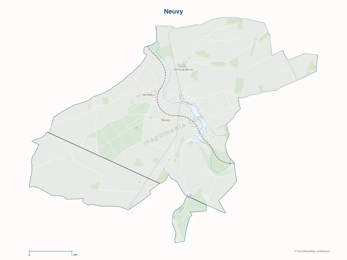 Carte de Neuvy à personnaliser