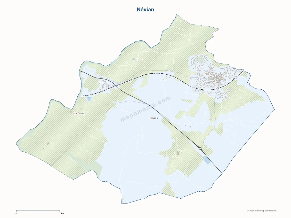 Carte de Névian à personnaliser