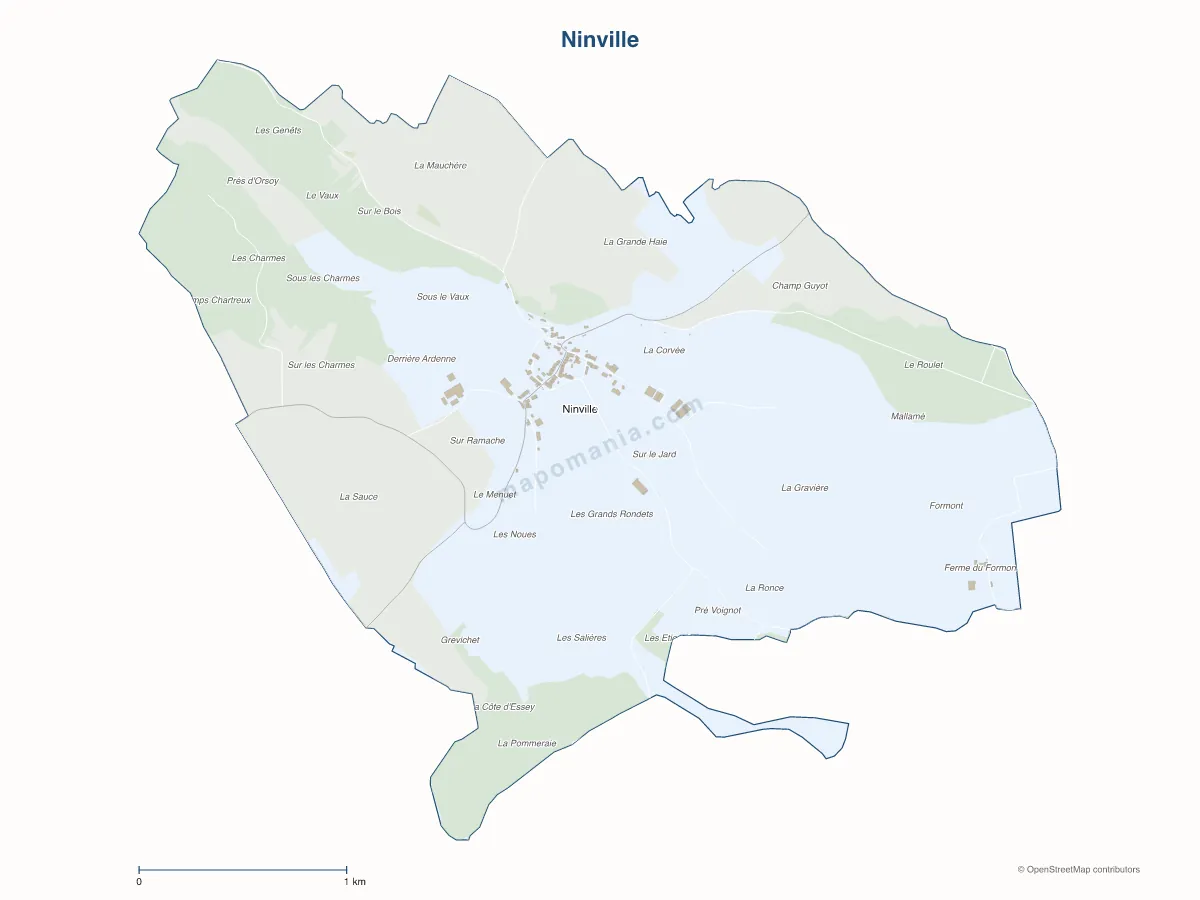 Carte de Ninville à personnaliser