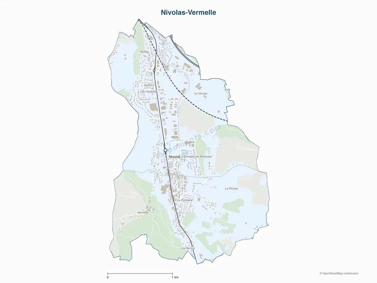 Carte de Nivolas-Vermelle à personnaliser