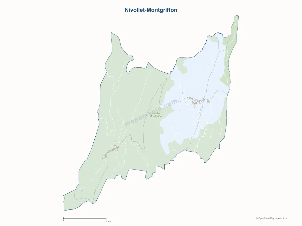 Carte de Nivollet-Montgriffon à personnaliser