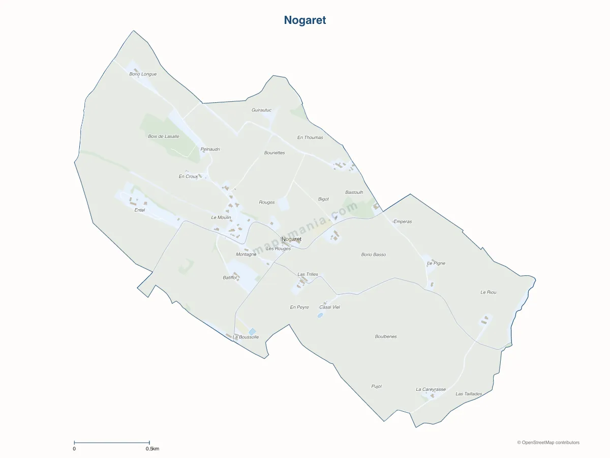 Carte de Nogaret à personnaliser