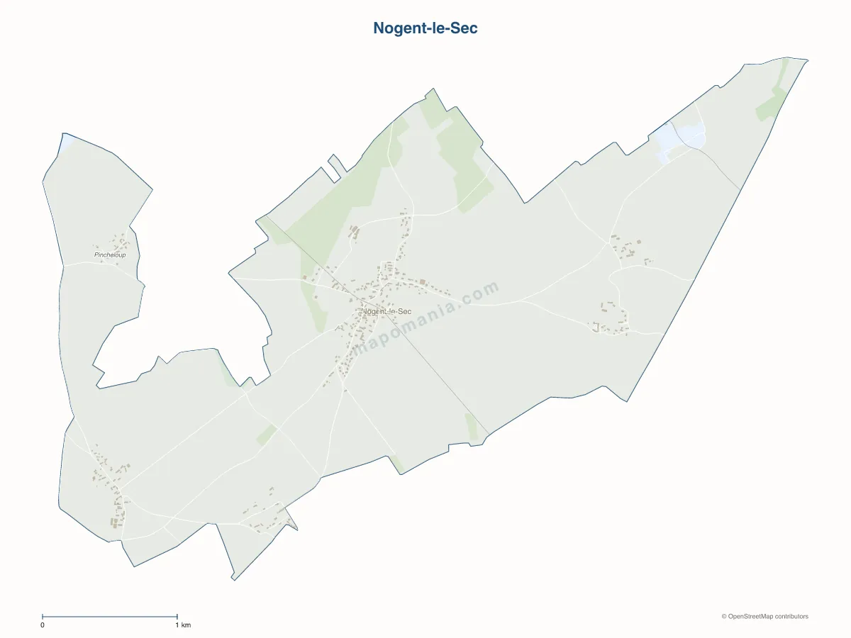 Carte de Nogent-le-Sec à personnaliser
