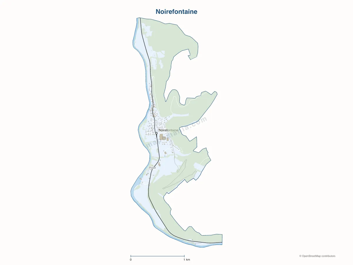 Carte de Noirefontaine à personnaliser