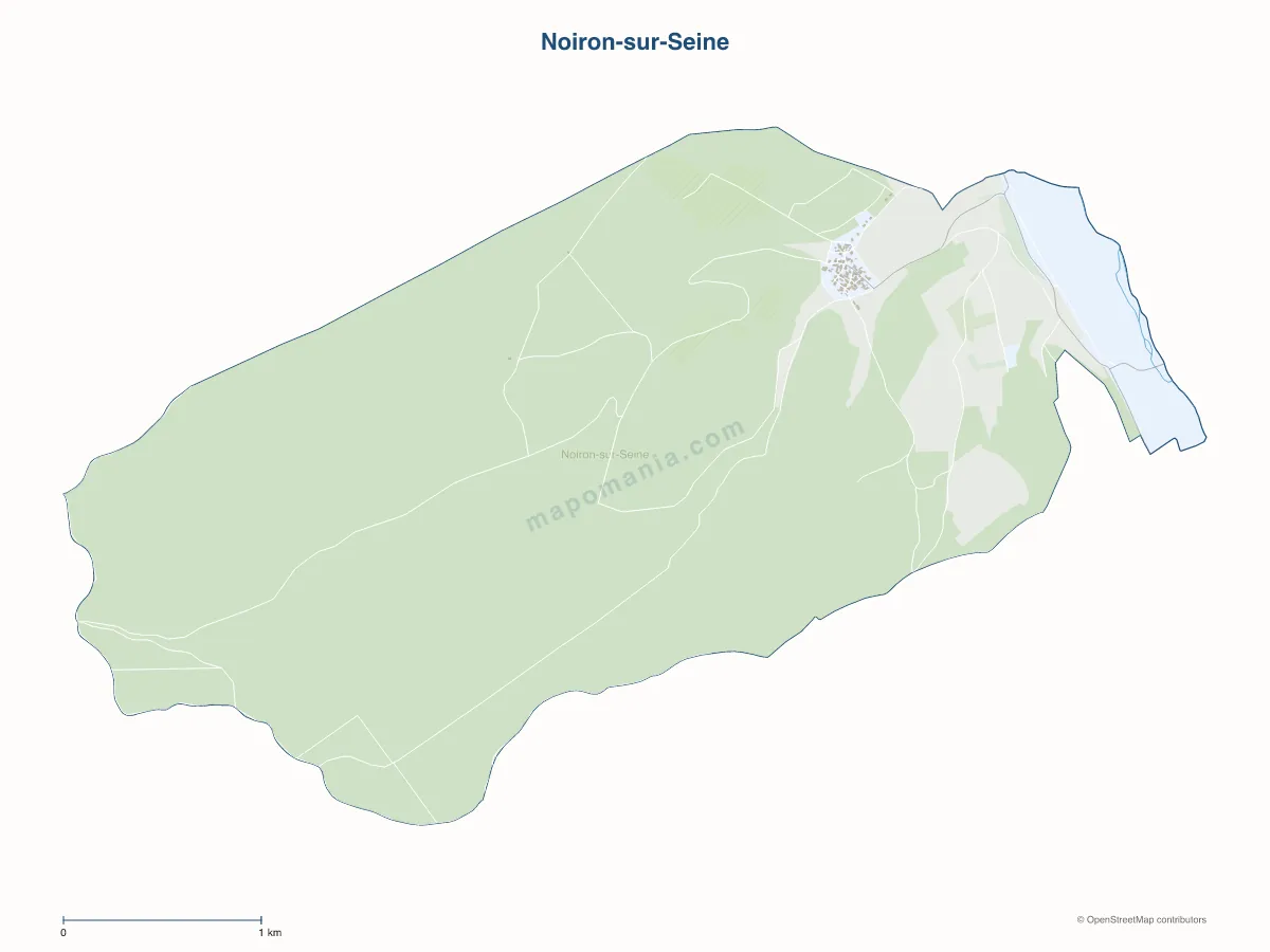 Carte de Noiron-sur-Seine à personnaliser