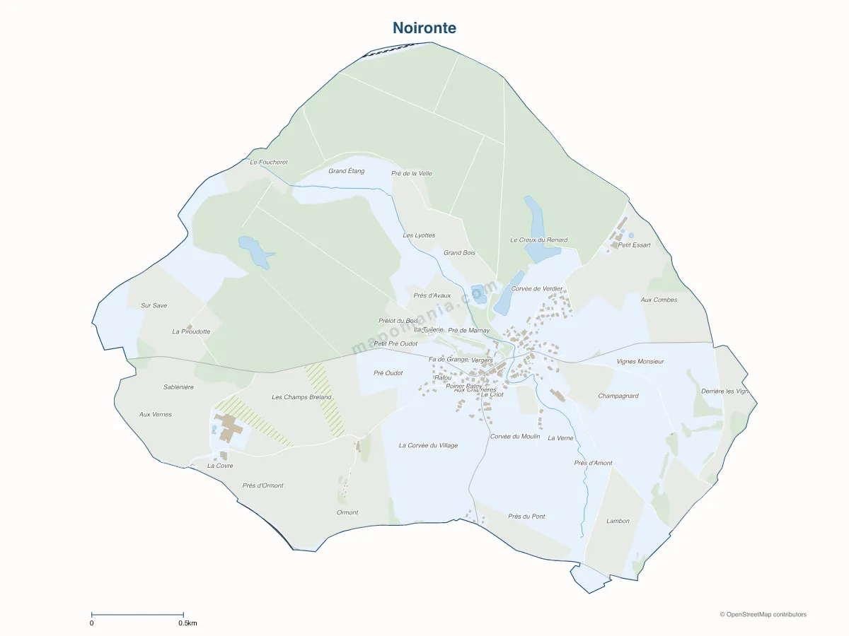 Carte de Noironte à personnaliser