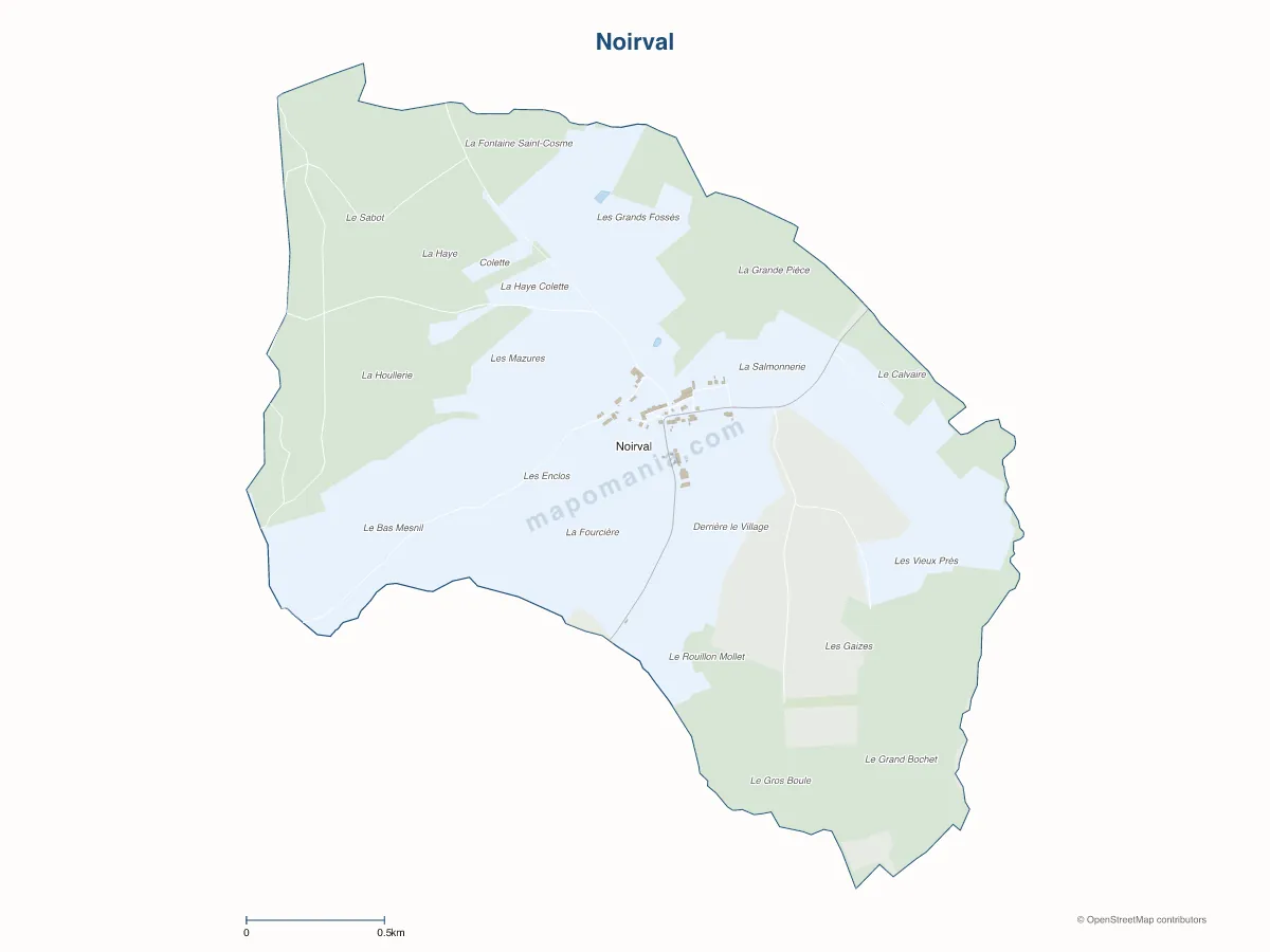 Carte de Noirval à personnaliser