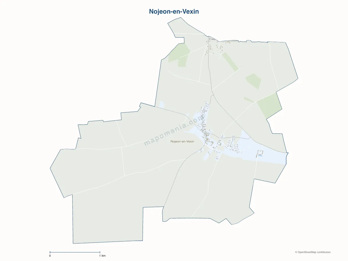 Carte de Nojeon-en-Vexin à personnaliser