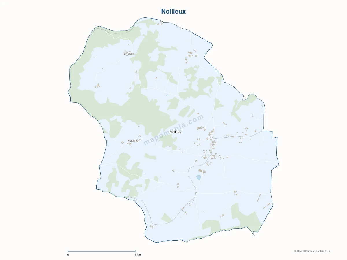 Carte de Nollieux à personnaliser