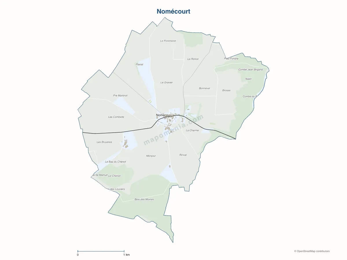 Carte de Nomécourt à personnaliser