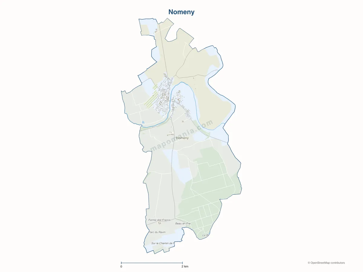 Carte de Nomeny à personnaliser
