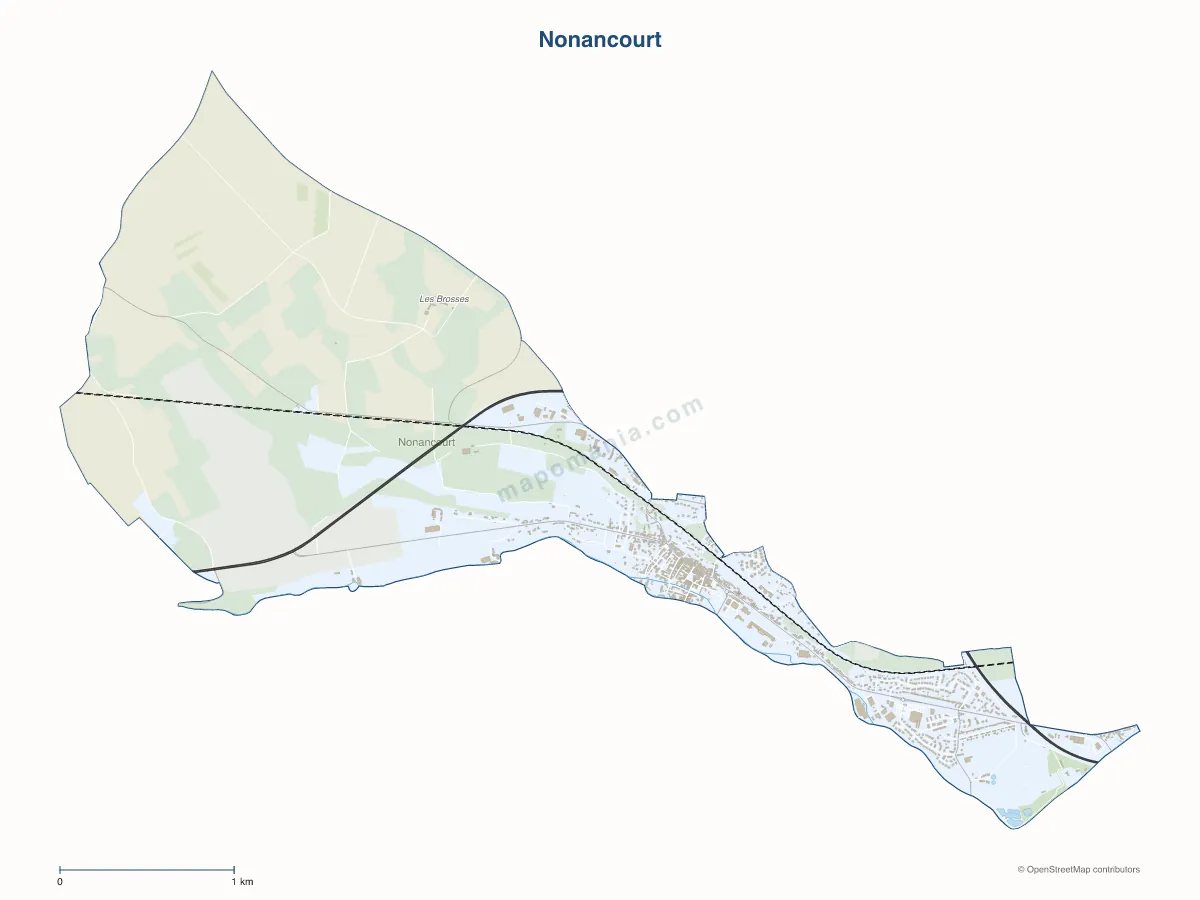 Carte de Nonancourt à personnaliser