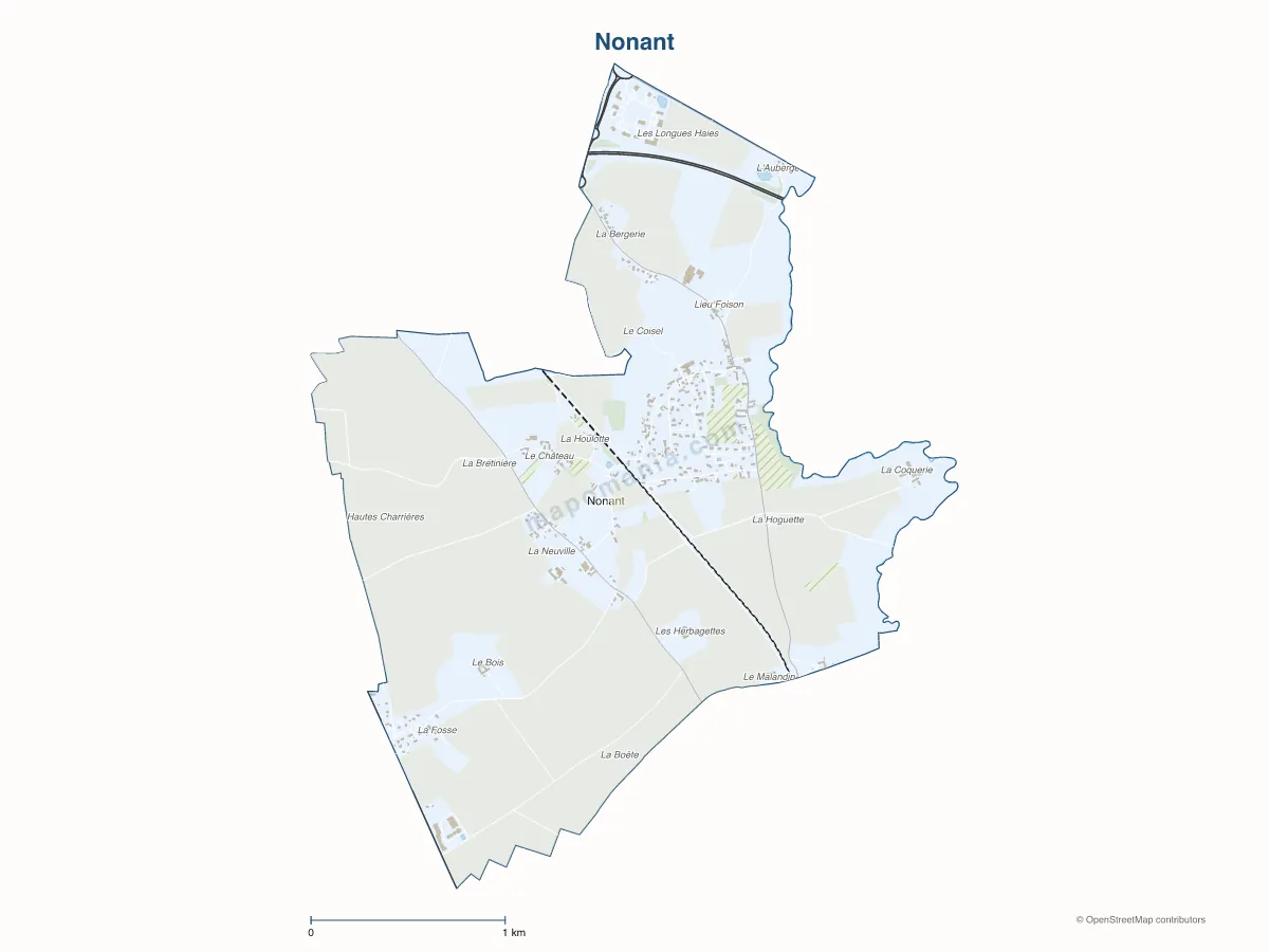Carte de Nonant à personnaliser