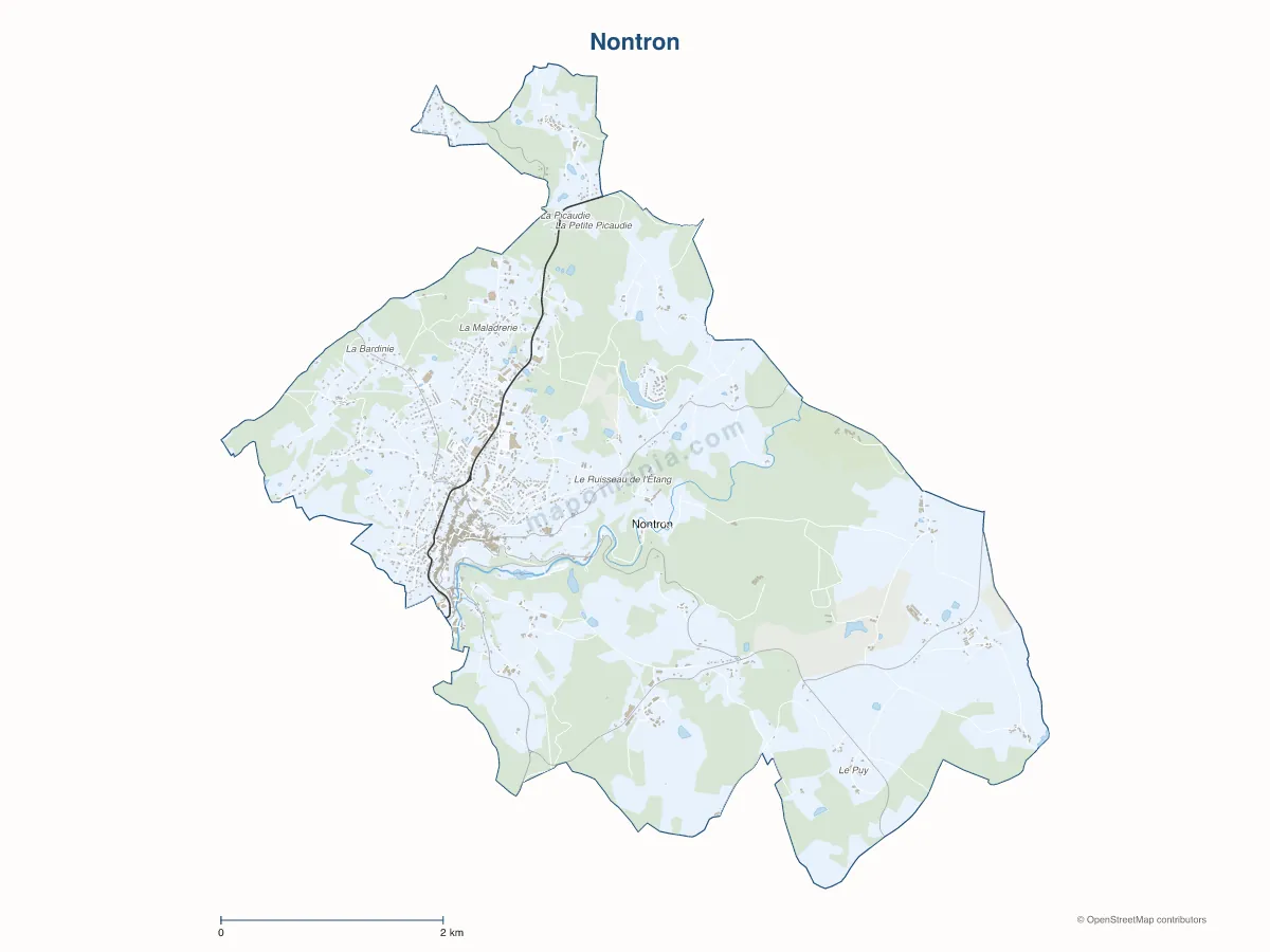 Carte de Nontron à personnaliser