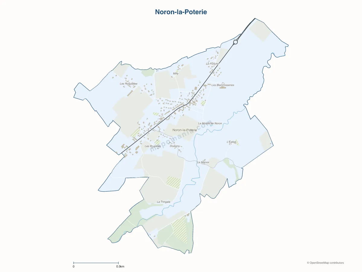 Carte de Noron-la-Poterie à personnaliser