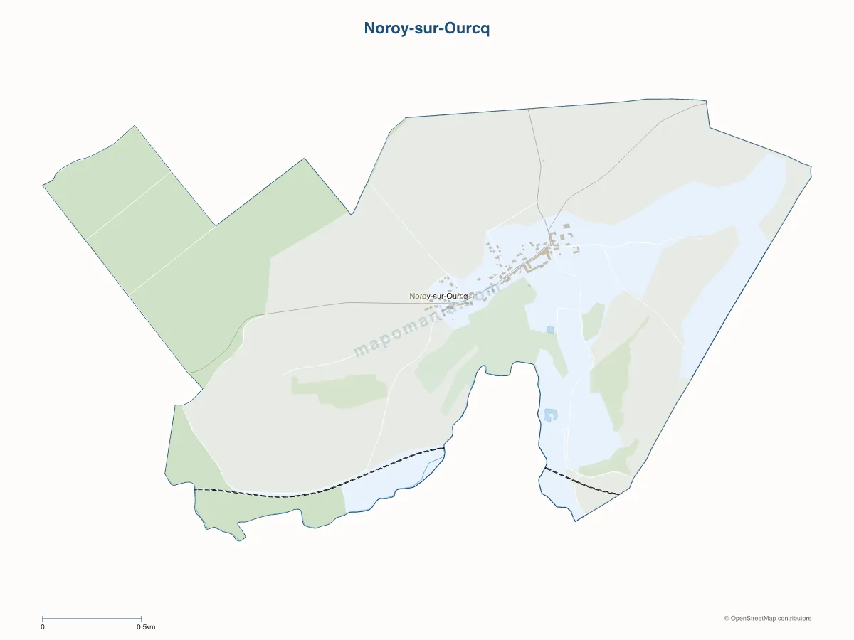 Carte de Noroy-sur-Ourcq à personnaliser