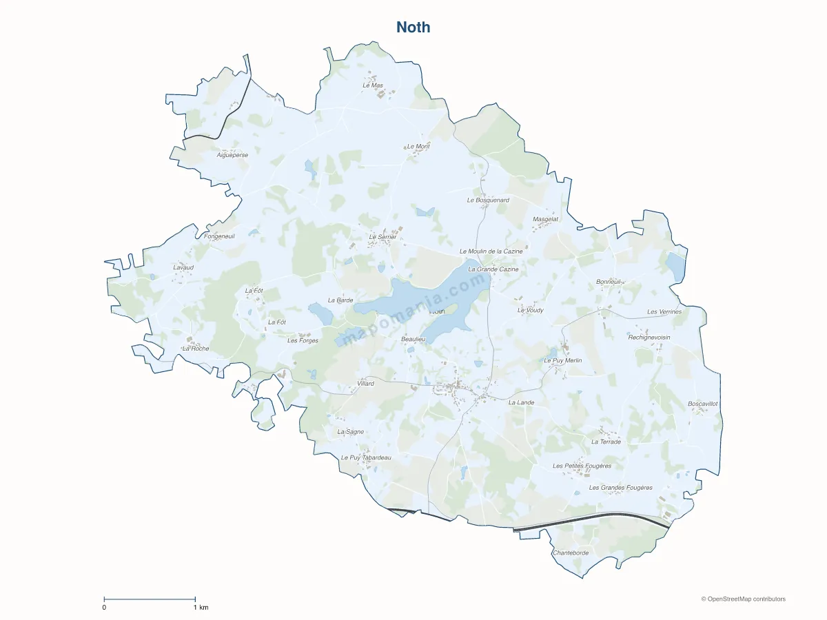 Carte de Noth à personnaliser