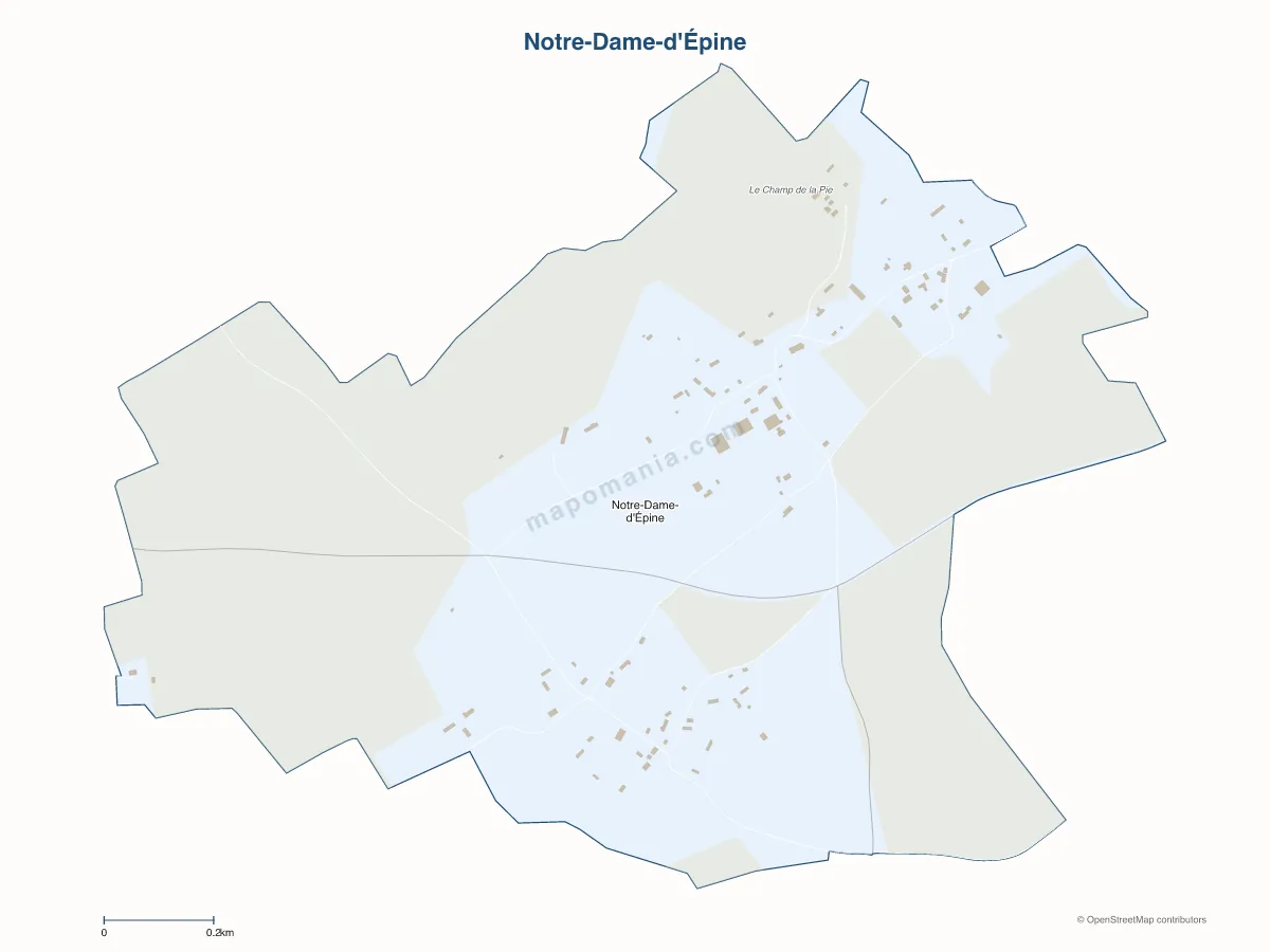 Carte de Notre-Dame-d'Épine à personnaliser
