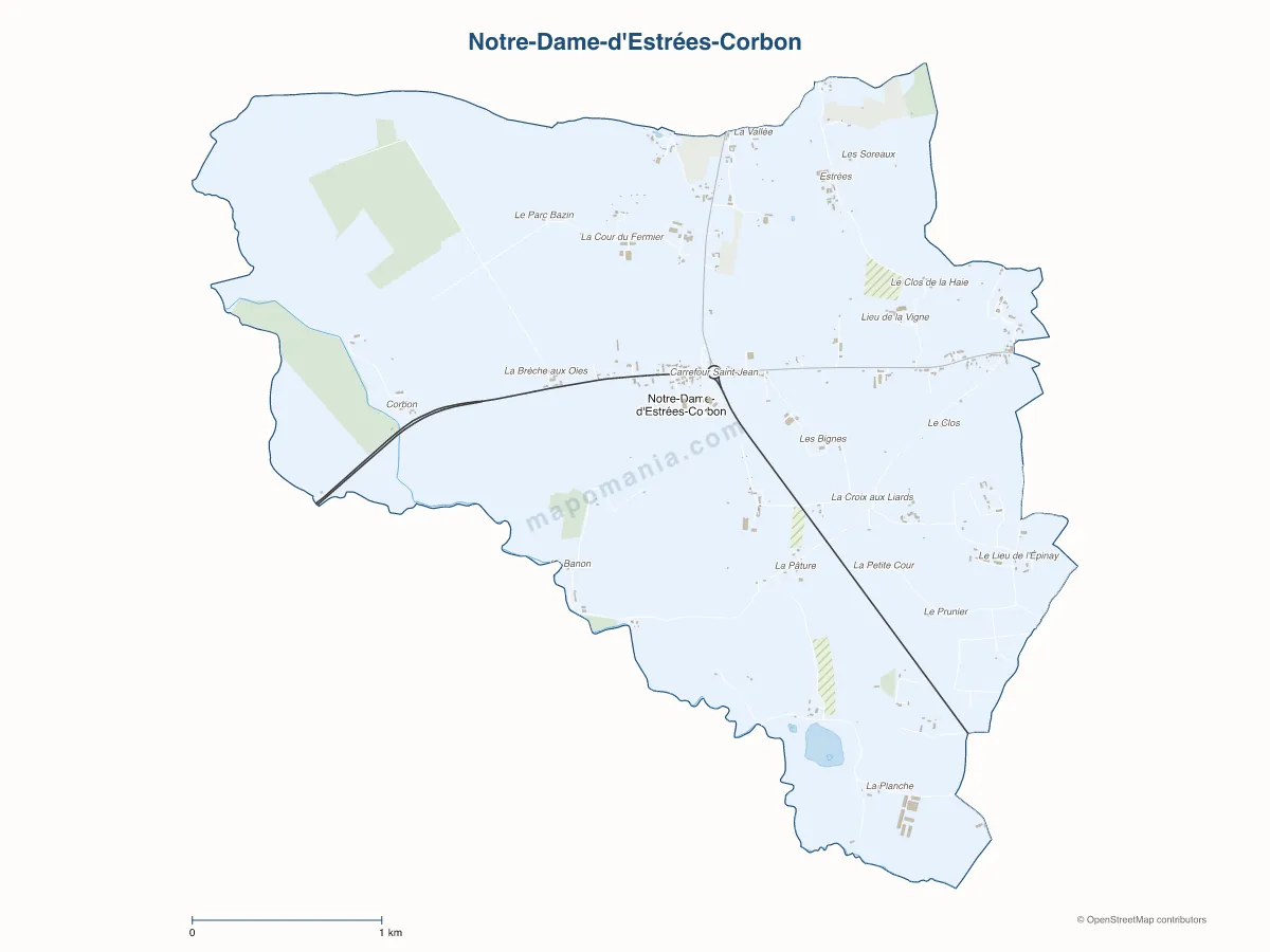 Carte de Notre-Dame-d'Estrées-Corbon à personnaliser
