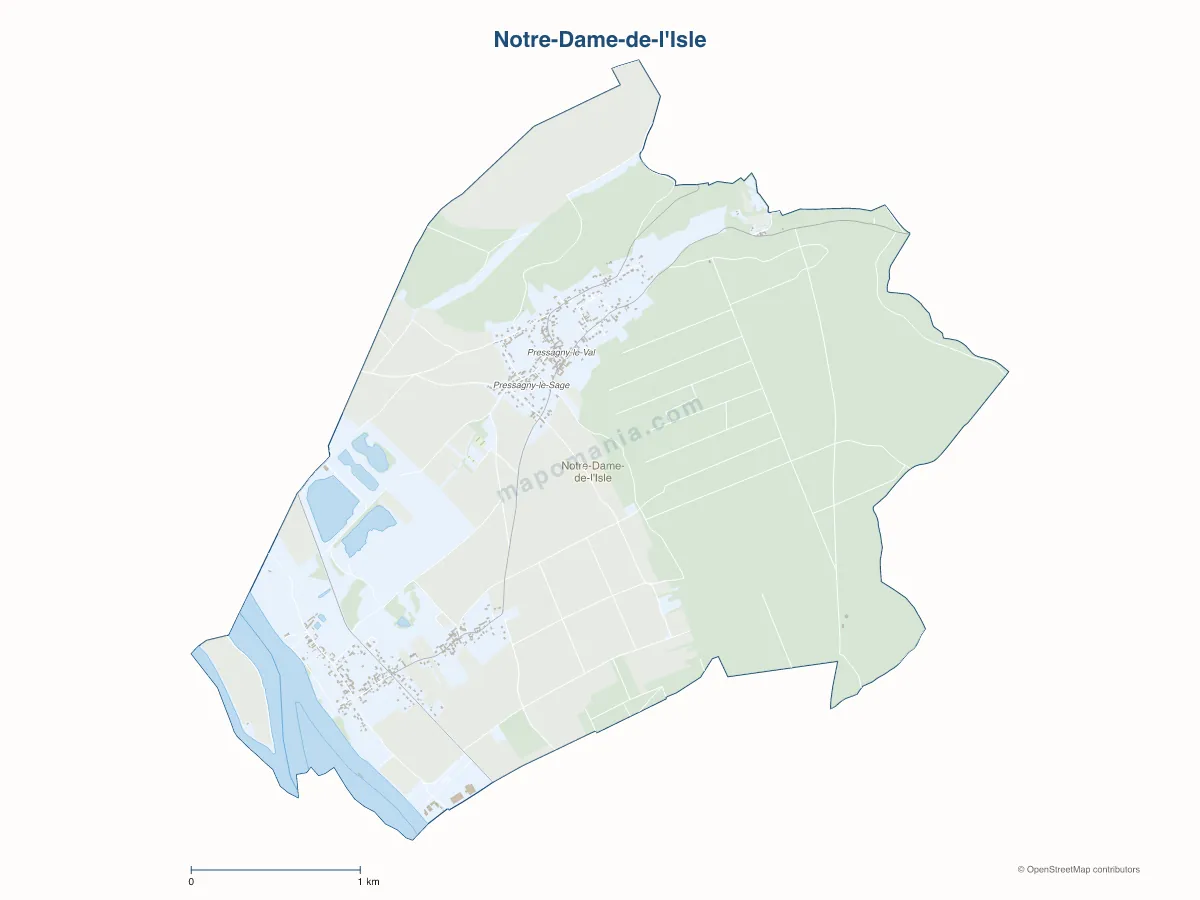 Carte de Notre-Dame-de-l'Isle à personnaliser